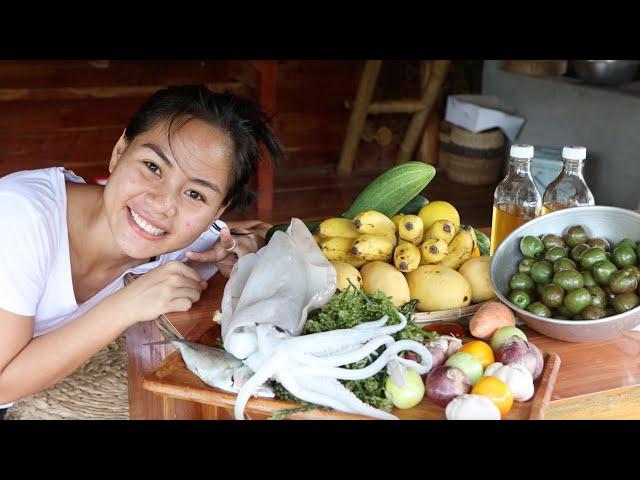 Went to Public Market to buy for lunch , Harvesting fruits in our backyard, Countryside Life : Bohol