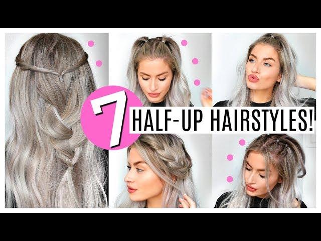 7 HEATLESS BACK TO SCHOOL HAIRSTYLES! HALF UP - HALF DOWN! 5 MINUTE HAIRSTYLES!!