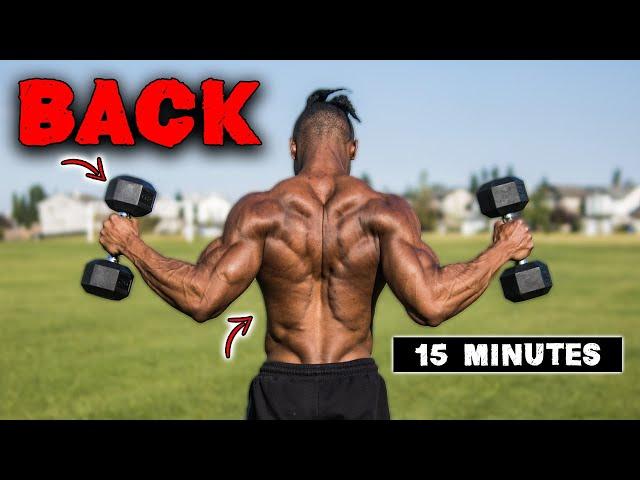 15 MINUTE LIGHTWEIGHT DUMBBELL BACK WORKOUT!