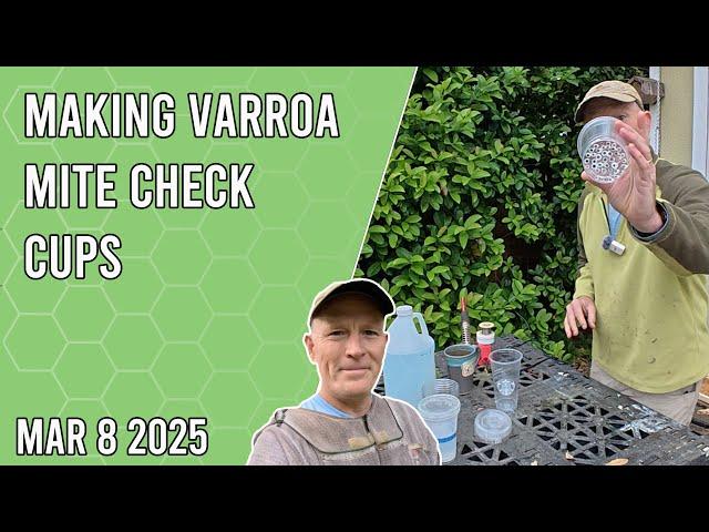 Making Varroa Mite Check Cups - Jacksonville FL Zone 9b