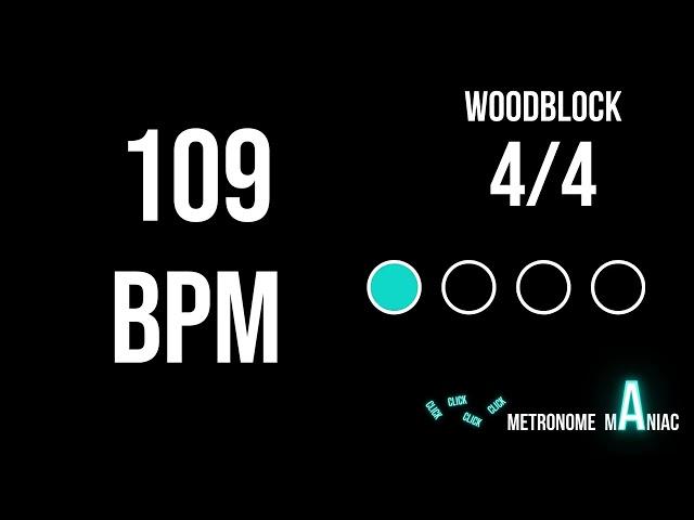 Metronome 109 BPM 4/4 - Woodblock