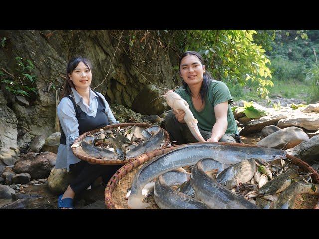 stream fishing, animal care, cooking, farm life, SURVIVAL ALONE