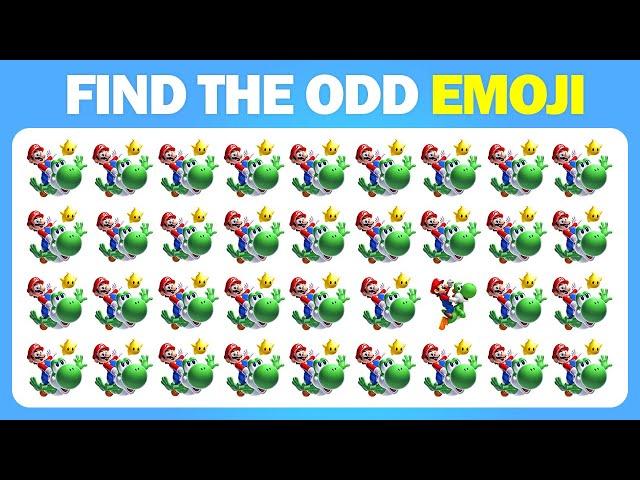 Test Your Eyes: Super Mario Emoji Odd One Out!