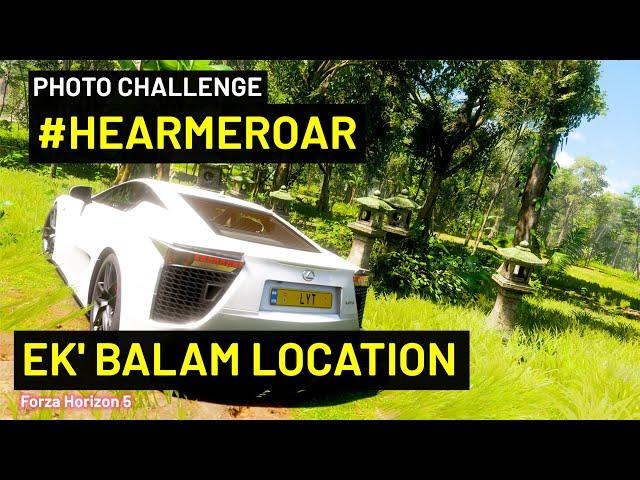 Forza Horizon 5 Photo Challenge #HEARMEROAR - Stone lanterns in Ek' Balam Location
