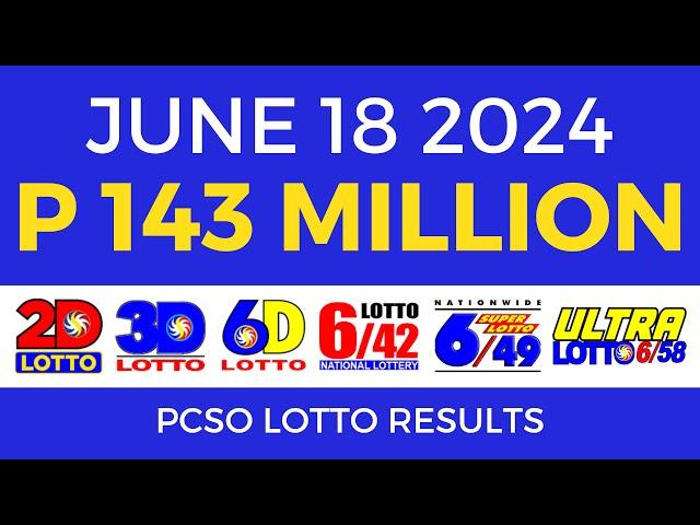 Lotto Result Today 9pm June 18 2024 | PCSO Complete