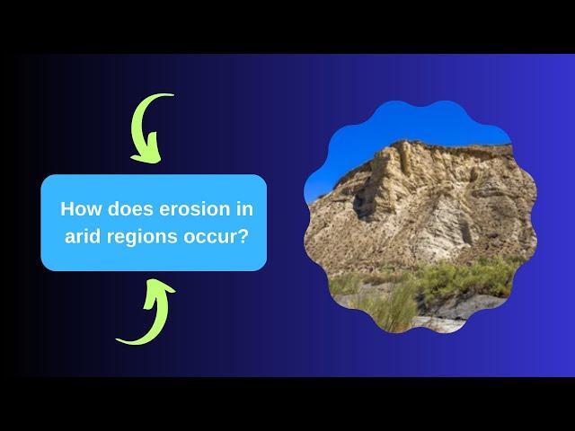 How does erosion in arid regions occur?