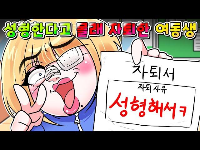 (사이다툰) 성형하려고 부모님 몰래 자퇴해버린 일진 여동생의 최후 ㅋㅋㅋ /영상툰/썰툰/