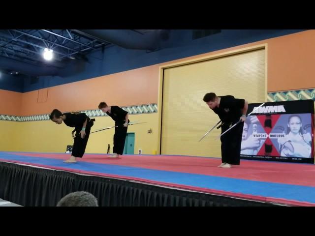 Nathan Noah Aidan Fort 2017 US Open World Championships Team Synchronized Weapons double bo kamas