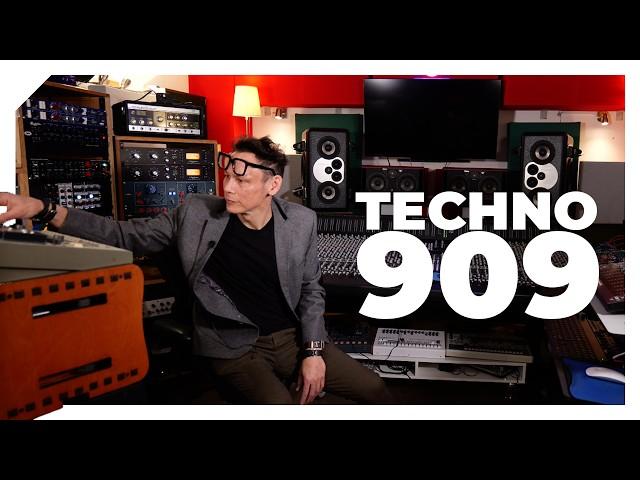 Luke Slater (aka Planetary Assault Systems) processing his TR-909 – In The Studio