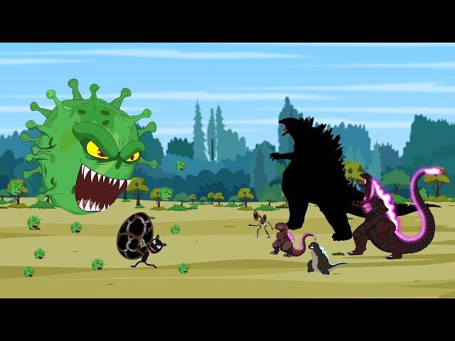 30 MINUTES FUNNY OF Godzilla vs CARTOON CAT