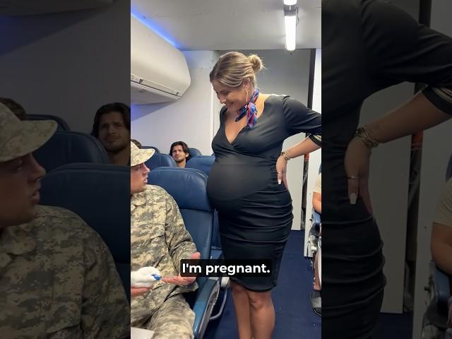 Soldier gets pregnancy surprise mid flight 