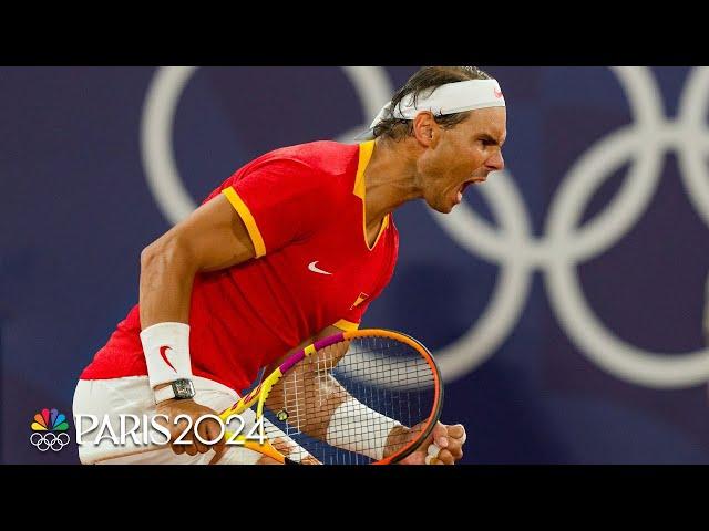 Rafael Nadal scores Round 1 win vs. Marton Fucsovics at Roland Garros | Paris Olympics  | NBC Sports