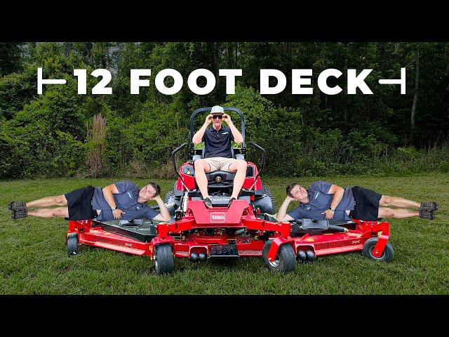 Testing the MASSIVE 144 inch TORO Lawn Mower - Cut Review & Features