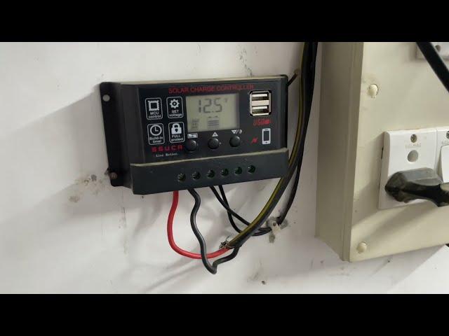 Solar panel charge controller battery connection | power supply live proof