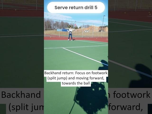 Serve return drill 5 #tennis #tennisdrills #tennispractice #tennistraining #tennisserve