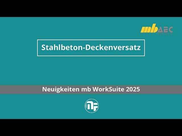 Stahlbeton-Deckenversatz in MicroFe - Neuigkeiten mb WorkSuite 2025