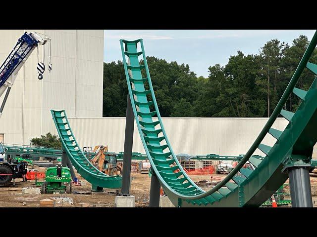 Kings Dominion Vlog #49 : Loop Track Pieces Up!