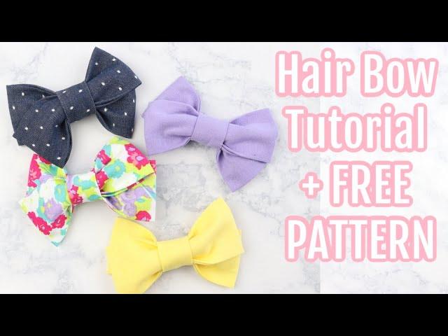 HOW TO MAKE A HAIR BOW | FREE PATTERN FOR MAKING A FABRIC HAIR BOW