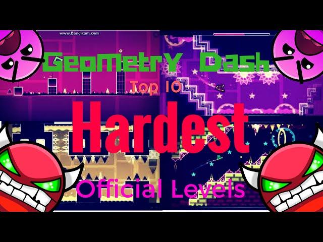 Geometry Dash: Top 10 HARDEST Official Levels (2.0)