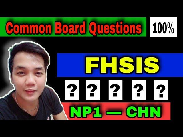 SCREENING TEST AND FHSIS | COMMON BOARD QUESTION