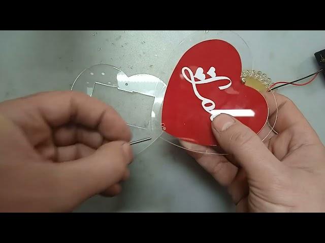 Светодиодное сердце на батарейках.