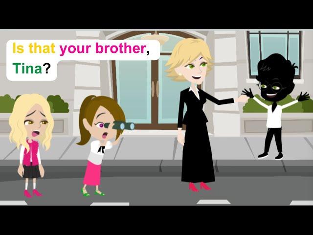 Ella goes looking for Tina's brother - Funny English Animated Story - Ella English