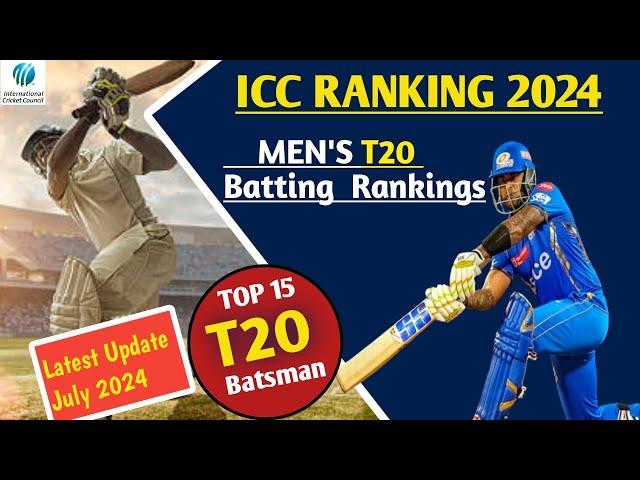 Icc Ranking 2024 Icc Top T20 Batsman। Top 15 Player Ranking in T20। Icc announced @dream11byravi