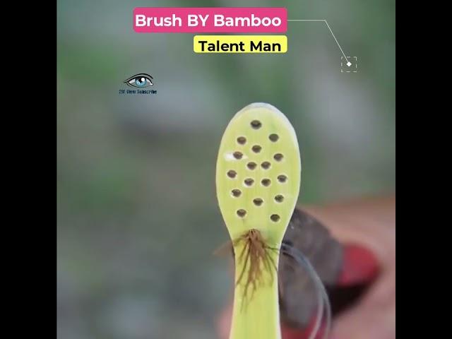 Amazing technique of making a brush with bamboo! #shorts