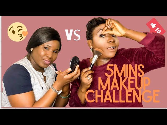 MAKEUP UNDER FIVE MINUTES||CHALLENGE ACCEPTED || FIVE MINUTES MAKEUP || Tessy Osibamowo