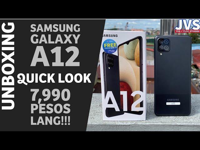 Samsung Galaxy A12 Unboxing and First Impressions - Filipino | 48MP Quad Camera |