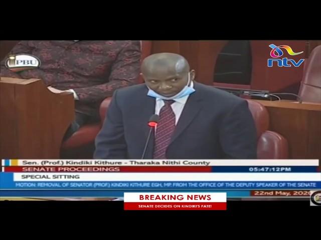 Senator Kithure Kindiki's last words to President Uhuru before impeachment