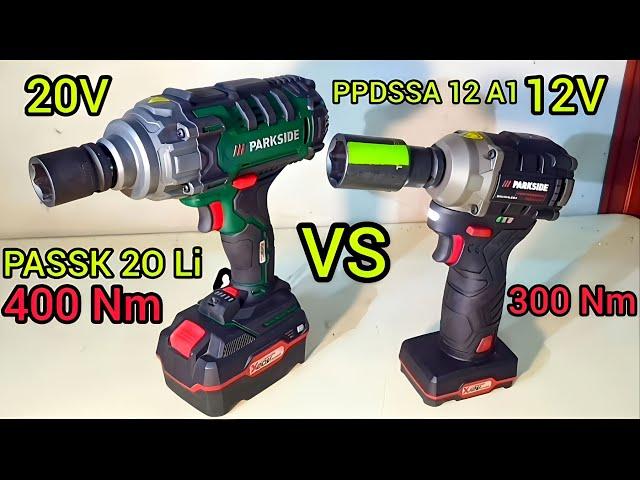 Is the PARSKIDE PERFORMANCE PPDSSA 12 A1 Cordless Impact Wrench stronger than the PASSK 20 Li A1 20V