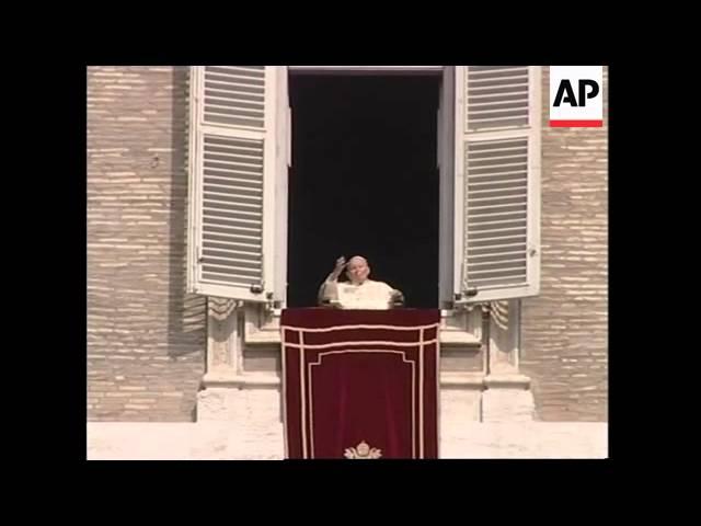 Ailing pontiff's last public appearance at apartment window