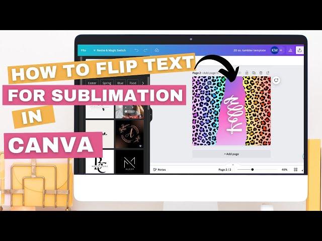 How Flip Text in Canva to Make Sublimation Designs