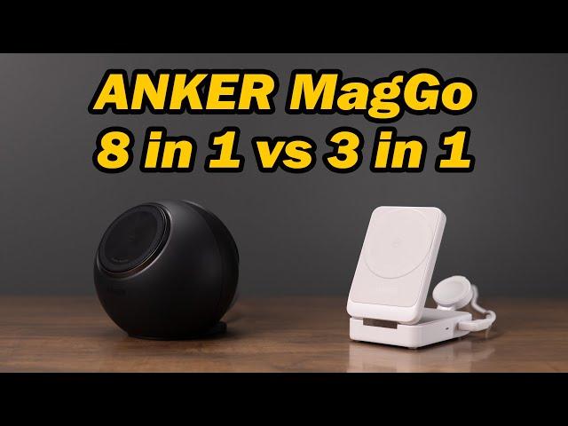 Which to Buy? Anker MagGo 3 in 1 Folding Charger vs 8 in 1 Charging Station