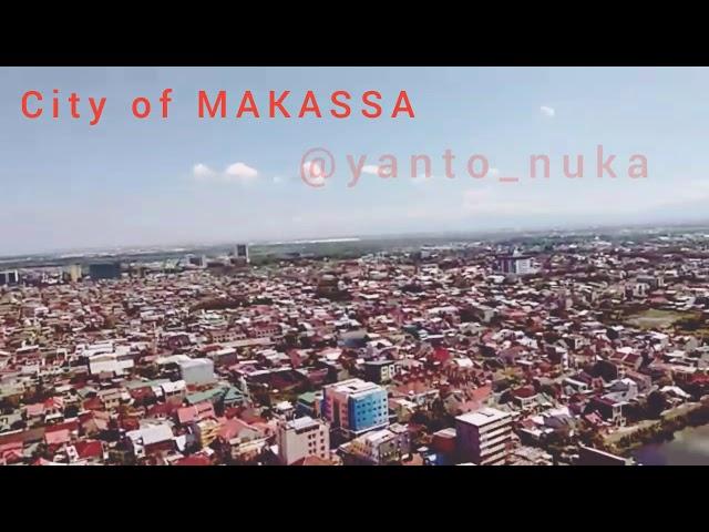 City of makassar (pemandangan kota makassar dari udara)