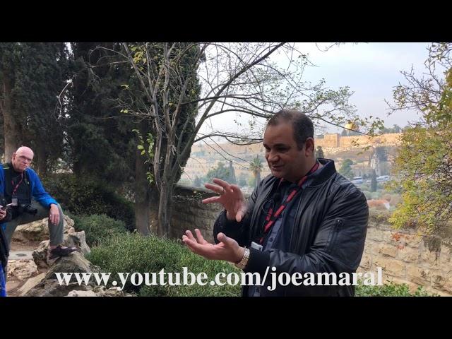 Joe Amaral teaches on location in Jerusalem at the Garden of Gethsemane