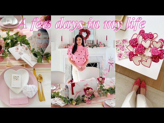 vlog | a few working days in my life: valentine's tablescape, behind the scenes photoshoot & more!