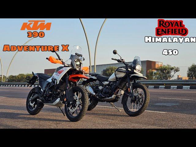 2025 KTM 390 Adventure X vs Royal Enfield Himalayan 450 || Drag Race || Bet Har Gaya Mai