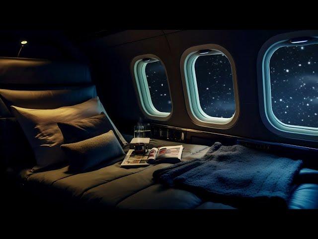 Night Airplane White Noise Ambience | Fall asleep fast | Stress Relief | Relaxing Jet Engine Sound