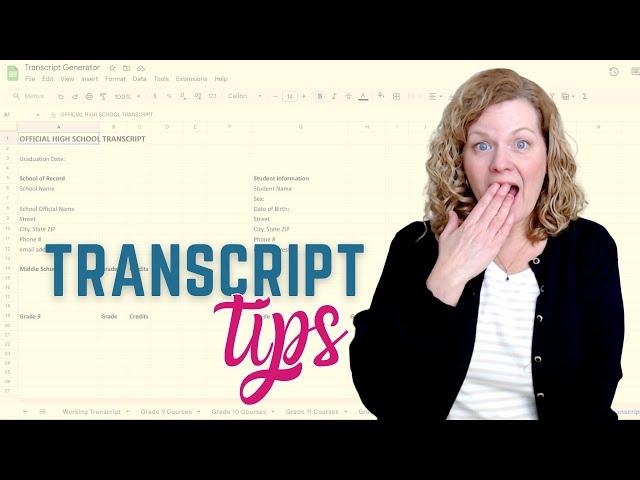 Tips for Making a Homeschool Transcript