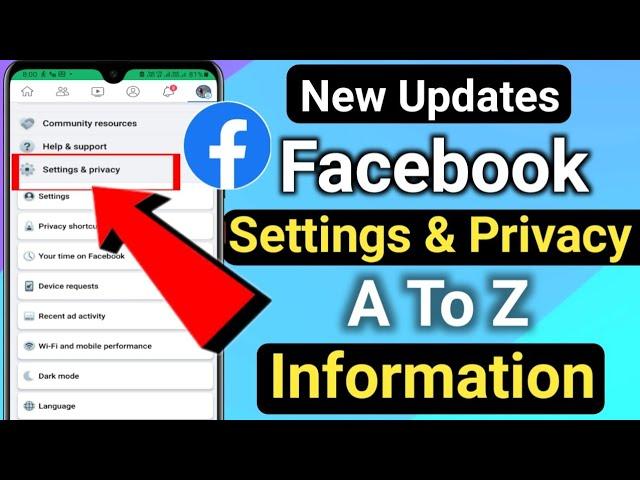 Facebook Settings & Privacy A To Z Information Explain in Hindi | Facebook A To Z Settings 2023