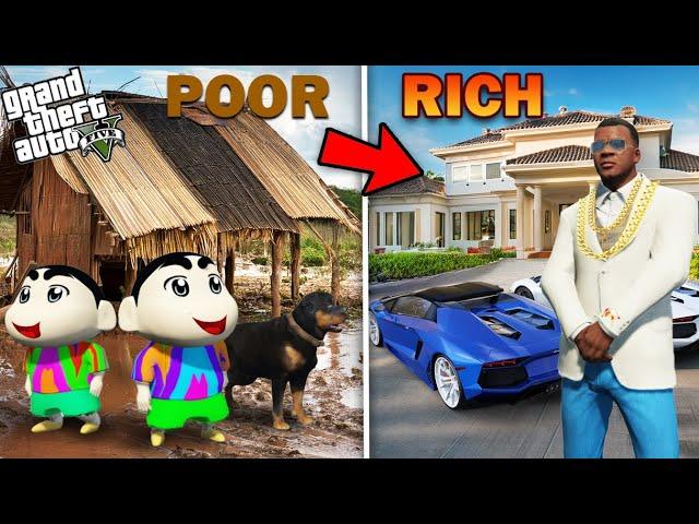 GTA 5 : Franklin , Shinchan & Pinchan Become Poorest To Richest Person in GTA 5!