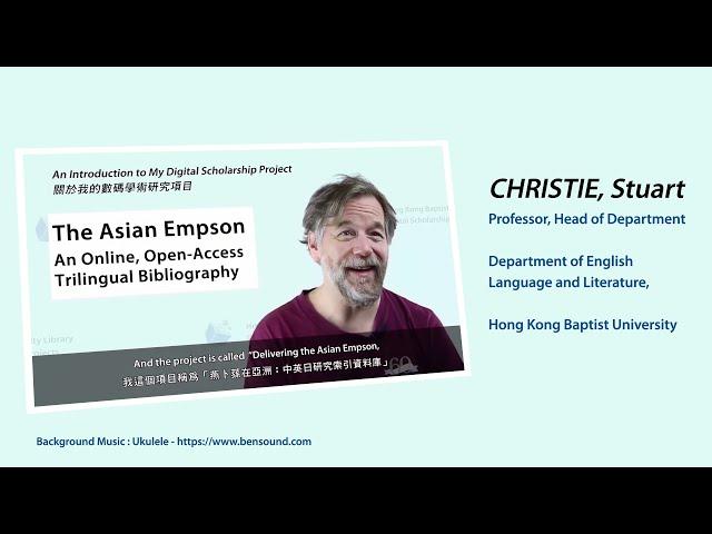 Interview with the Principal Investigator, The Asian Empson Project