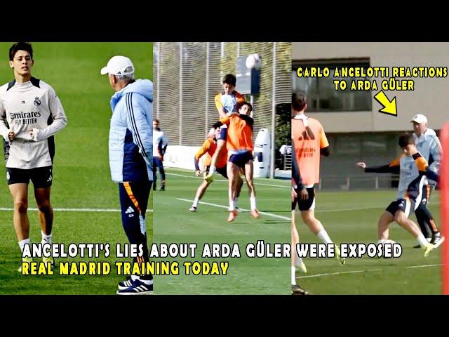 ARDA GÜLER'S INCREDIBLE GOAL IN FRONT OF CARLO ANCELOTTI IN TRAINING TODAY