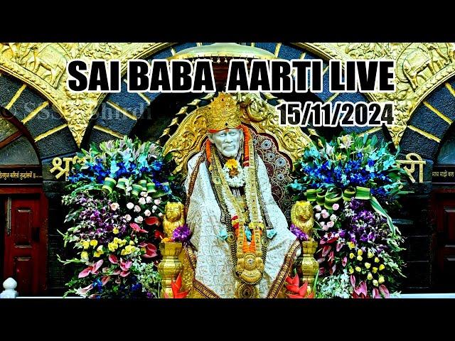 Today Shirdi Live | Sai Baba Live Darshan | साई बाबा लाईव्ह दर्शन । 15 November 2024