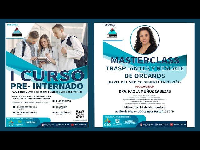 TRASPLANTE Y RESCATE DE ÓRGANOS - I CURSO PRE INTERNADO - IMIG UCC PASTO