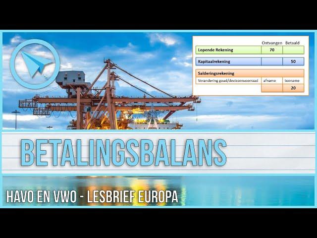 Betalingsbalans - Economie HAVO / VWO - LWEO Europa