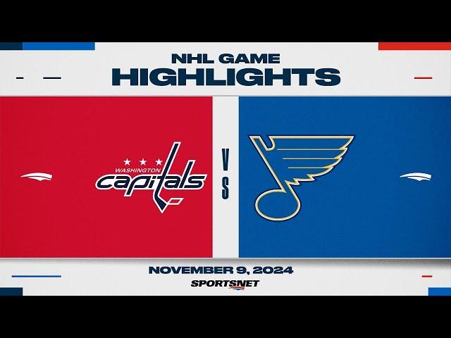 NHL Highlights | Capitals vs. Blues - November 9, 2024