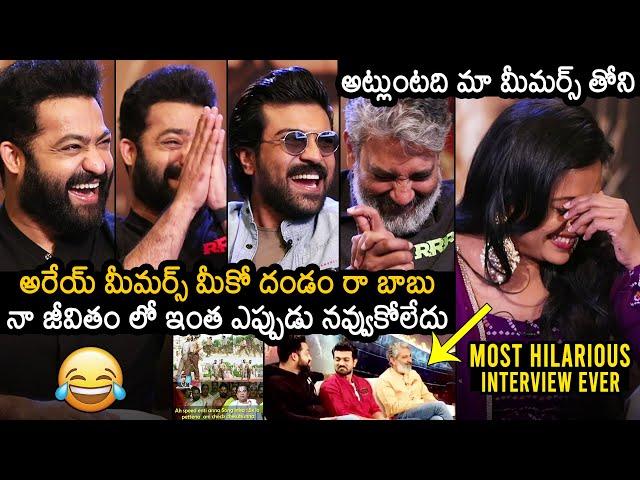 Anchor Suma MOST HILARIOUS INTERVIEW With RRR Team | Ram Charan | NTR | Rajamouli  | News Buzz